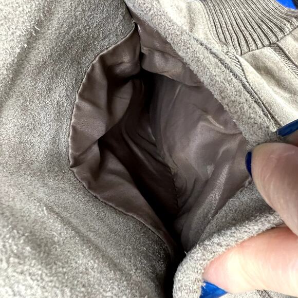 VINTAGE•NWT |•VAN CORT•| Retro Suede + Knit Collared Tan Jacket Size M - Picture 5 of 11